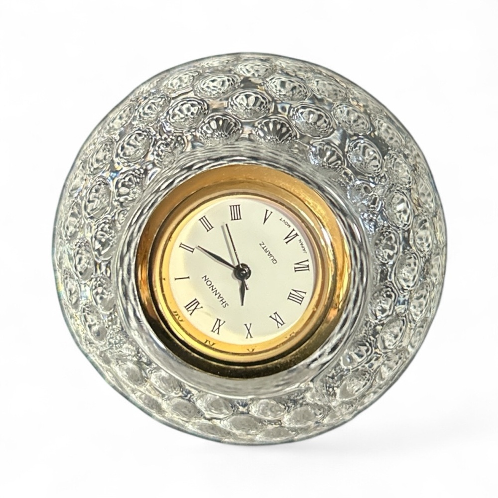 NIB Shannon 24% Lead Crystal Golfball clock